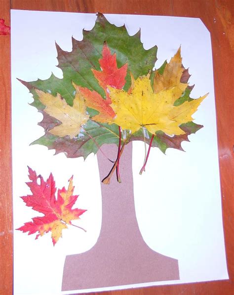 Fun Preschool Activities Easy Crafts For Kids Tree With Real Leaves