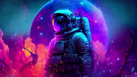 Astronaut Colorful Live Wallpaper Moewalls