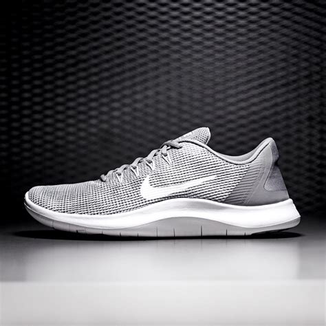 Mens Nike Flex 2018 Rn Running Shoes Greywhite Trainers Nielsen Animal