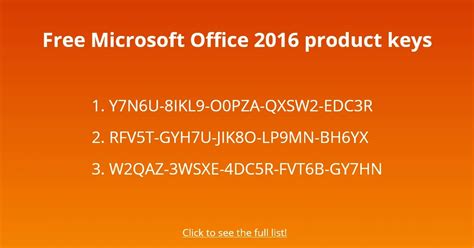 30 Free Microsoft Office 2016 Product Keys Followchain