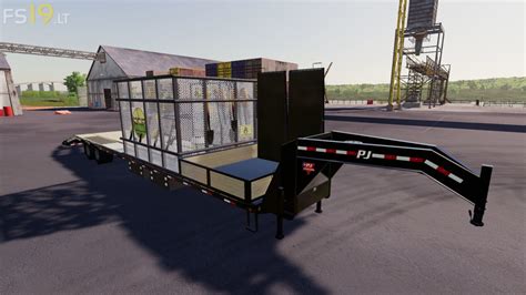 Pj Flat Deck 40ft Lawn Care Trailer Fs19 Mods Farming Simulator 19 Mods