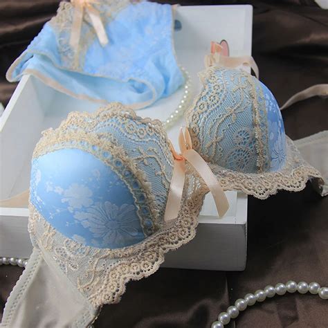 Free Shipping New Arrivals Luxury Lace Jacquard Satin Women Underwear Bra And Brief Set Ab Cup