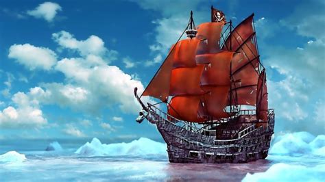 Pirate Ship Ice Snow Ship Ships Boat Boats Pirates