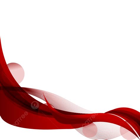Красная волна абстрактный элемент дизайна фона Png красный цвет