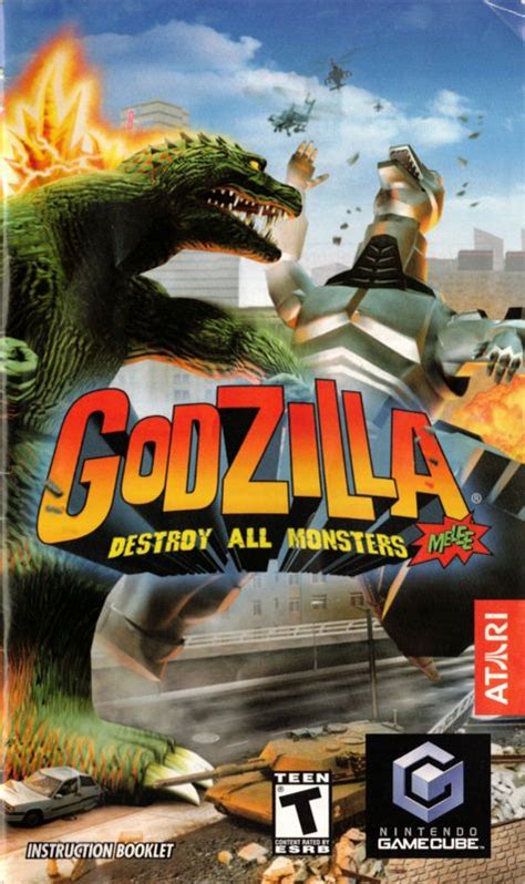 Godzilla Destroy All Monsters Melee 2002 Box Cover Art Mobygames