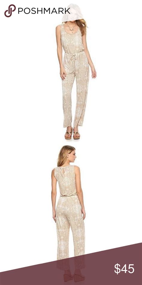 Last♦️juicy Couture Tan Beaded Snakeskin Jumpsuit Go For A Bold Look