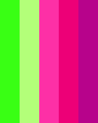 Neon Green Color Palette Pink Neon Colour Palette Hex Color Palette