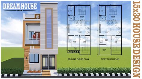 15x30 House Design House Plan With Elevation 3d Youtube