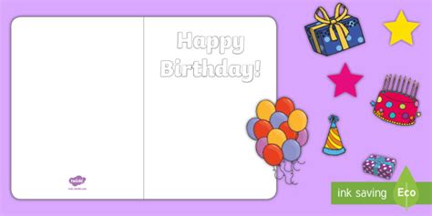 It's easy to build your invitations from a blank page and add text and additional images. Design Your Own Birthday Card Template | Primary