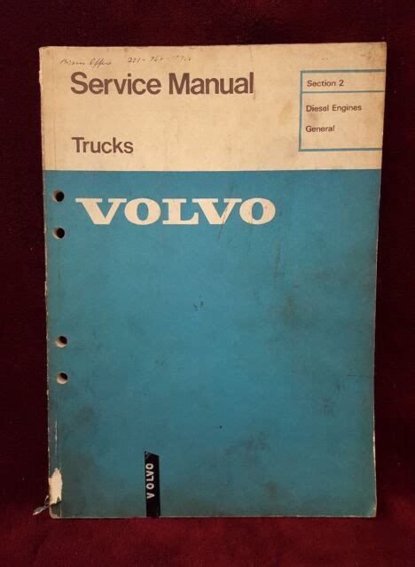 Volvo Service Manual Trucks Section 2 Diesel Enginesgeneral Ebay