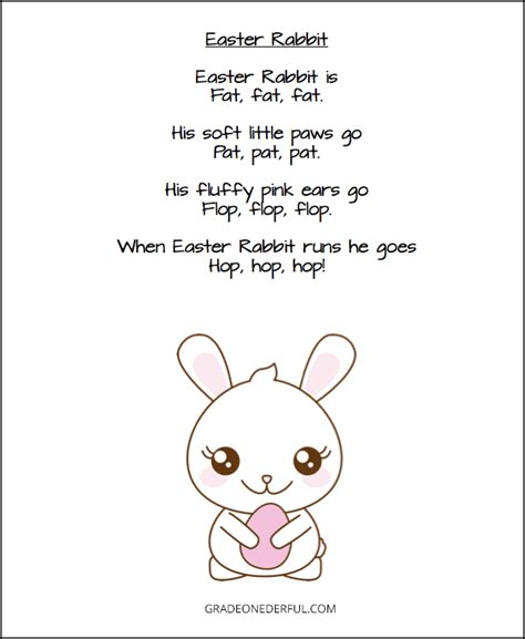 3 Adorable Easter Poems For Instant Download Free Grade Onederful