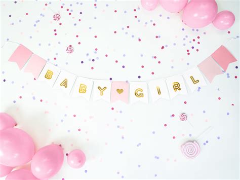 Banner Baby Girl Pink Mit Party