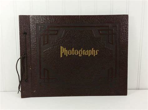 Leather Photograph Album With Black Pages Large Vintage Photo Etsy Photograph Album Vintage