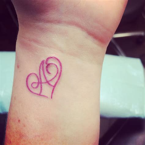 Heart Initial Tattoo Initial Tattoo Baby Tattoos Tattoo Lettering