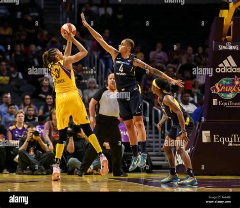 Los Angeles Sparks Forward Candace Parker 3 Shooting Over Indiana