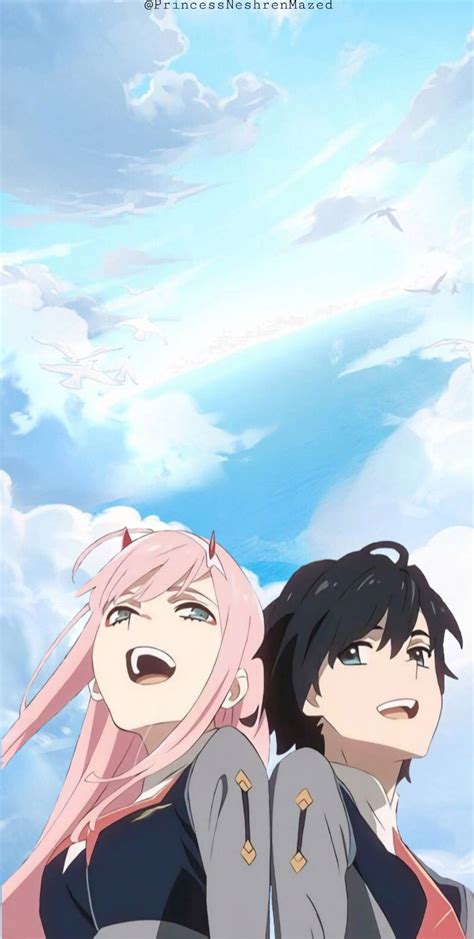 Anime Zero Two And Hiro Wallpapers Wallpaper Cave