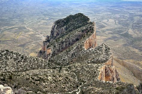 Looking Down On El Capitan Guadalupe Mountains National Park