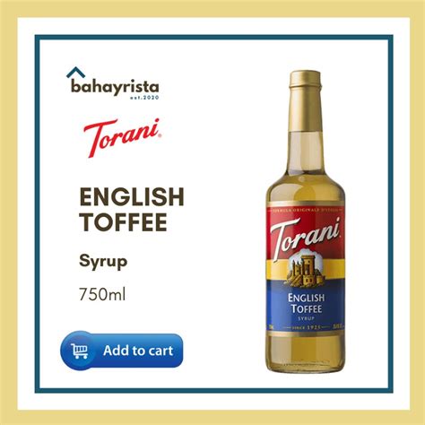 Torani English Toffee Syrup 750ml Shopee Philippines