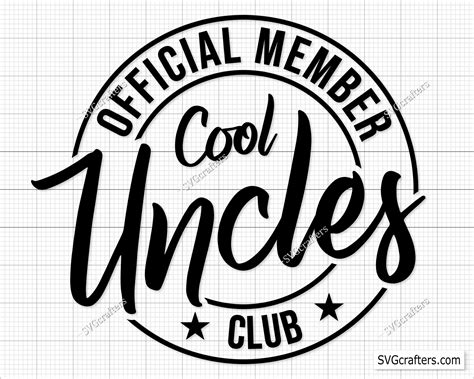 Official Member Cool Uncle Club Svg Png Uncle Svg Best Uncle Etsy