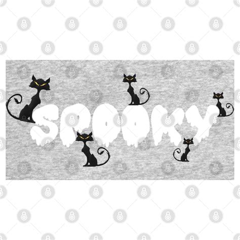 Spooky Letters And Black Cats Halloween Spooky T Shirt Teepublic