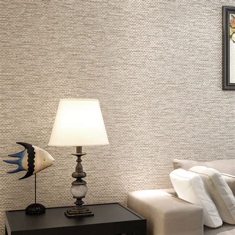 Beibehang Wallpaper For Walls 3 D Modern Simple Plain Linen Solid Color