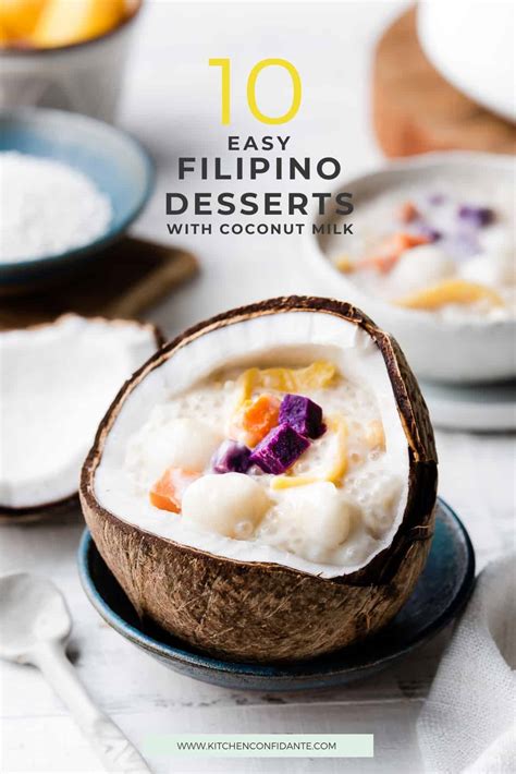 Filipino Desserts With Coconut Milk