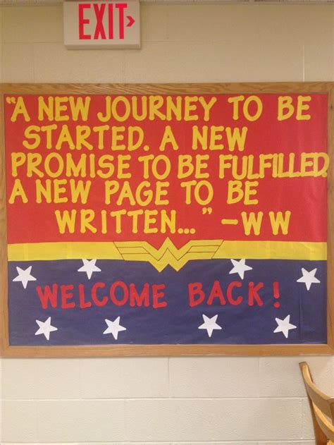 My Welcome Backwonder Woman Bulletin Board Superhero Classroom