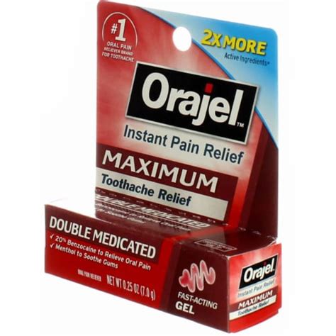 Orajel® 3x Medicated Toothache And Gum Instant Pain Relief Gel 025 Oz