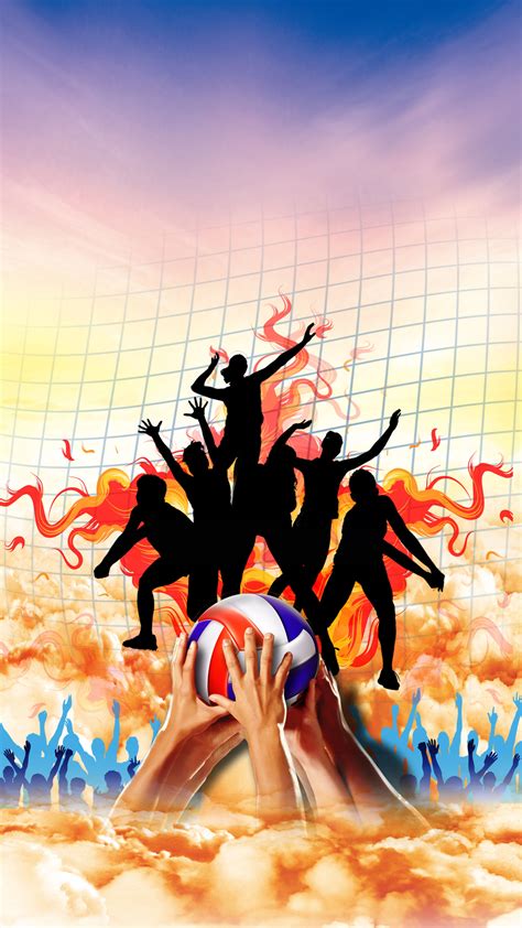 Volleyball Poster Background Material Imagenes De Voleibol Fondo De