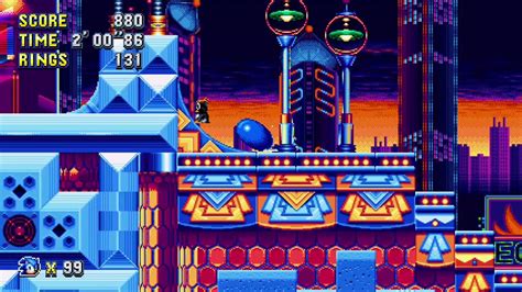 An unused tv monitor with a background graphic and gradient (found in. Sonic Mania- Studiopolis Act 1 - YouTube