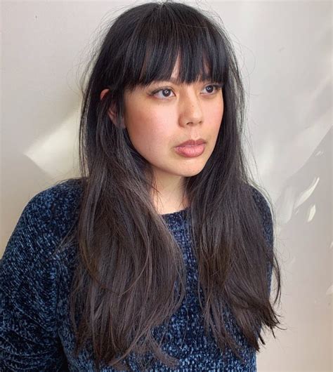 This so although a very common look still it gives an elegant and very feminine appearance. 35 Instagram Popular Ways to Pull Off Long Hair with Bangs ...