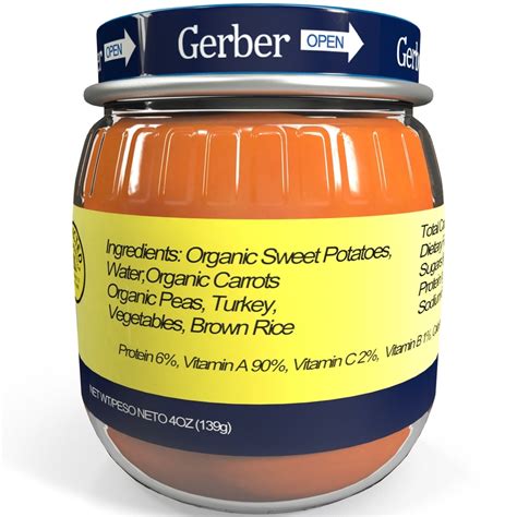 In addition, gerber used carrots containing as much as 87 ppb of cadmium and nurture sold baby foods with as much as 10 ppb of mercury. 3d gerber baby food bottle