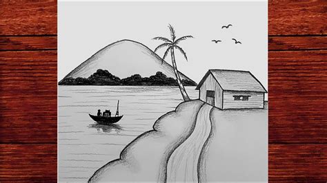 Basit Karakalem Manzara Çizimi Nasıl Yapılır Çizim Mektebi Adım Adım