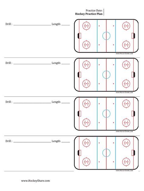 Hockey Lineup Card Template