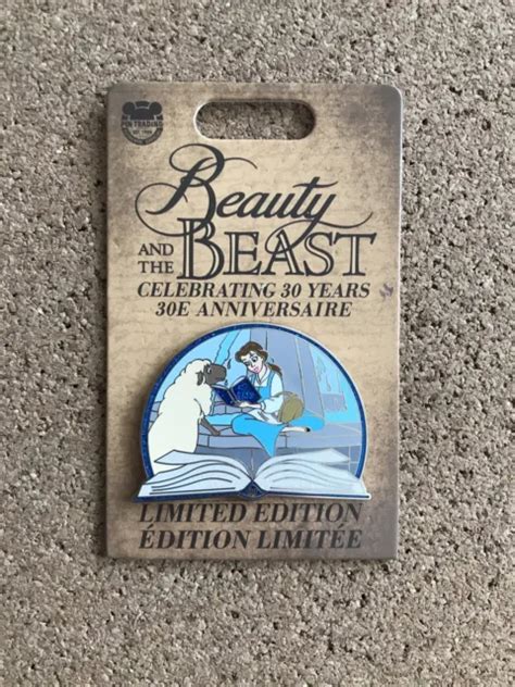 DISNEY BEAUTY AND The Beast Th Anniversary Belle And Sheep Reading Pin PicClick