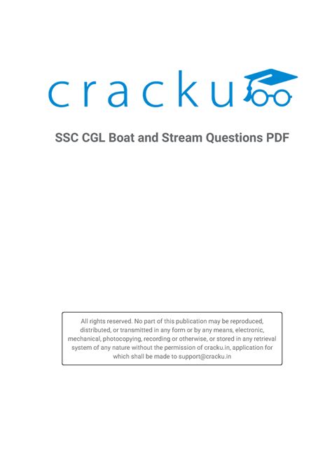 Ssc Cgl Boat And Stream Questions Pdf No Part Of This Publication May