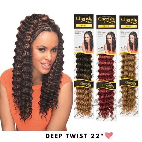 Cherish Deep Twist Bulk 22 Synthetic Hair Braids All Colors