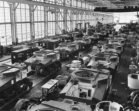 M3 Lee Tanks On Assembly Line At The Chrysler Corporations Tank