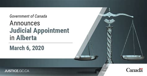 Government Of Canada Announces Judicial Appointments In The Province Of