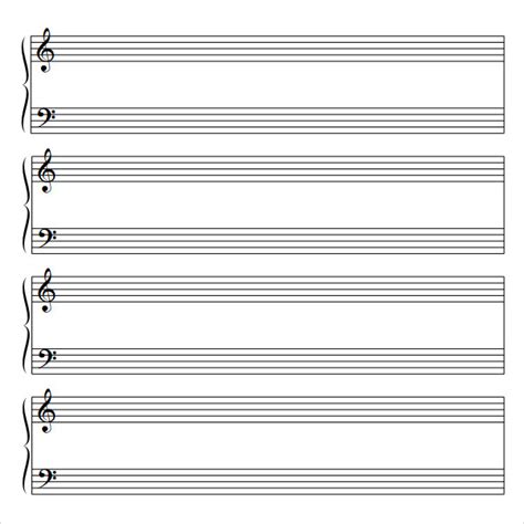 Free 8 Sample Music Staff Paper Templates In Pdf Ms Word