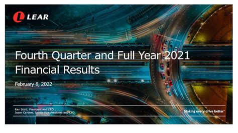 Lear Corporation 2021 Q4 Results Earnings Call Presentation Nyse