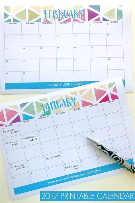 2017 Printable Calendar Get Organized Print Your Copy Of This Handy