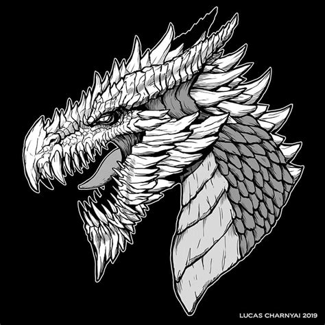 Inktober 2019 Dia 12 Desenho Drawing Dragon Dragao Caneta Photoshop