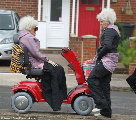 Harry Hill Is Pushed Off His Mobility Scooter By Julie Walters While
