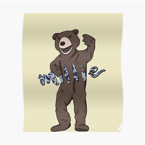 millie the barnard bear poster by lauzicos redbubble