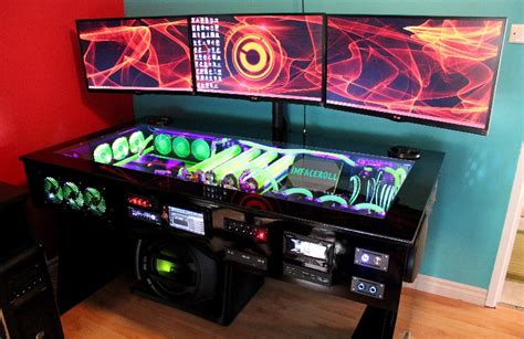 Watercooled Pc Desk Mod With Built In Car Audio System