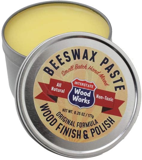 Interstate Woodworks Beeswax Paste Wood Finish And Polish 625 Oz