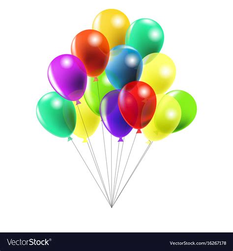 Bunch Of Colorful Balloons Royalty Free Vector Image