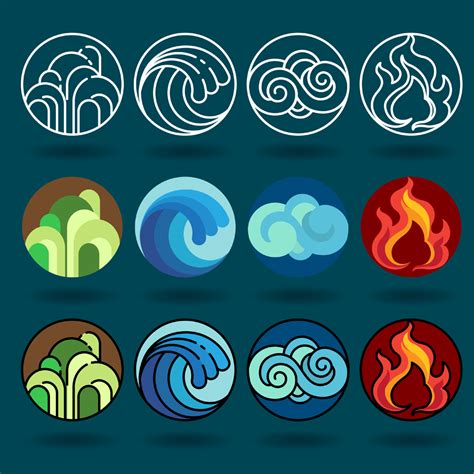 Earth Wind Fire Water Vector Art Icons And Graphics For Free Download
