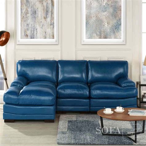 Perfect Blue Leather Couches Beautifully Sophisticated